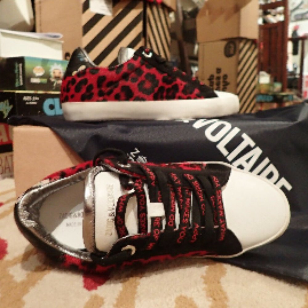 Zadig & Voltaire Leo Flower Sneakers New in Box